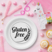 グルテンフリーメッセージ ペーパープレート (パーティー)