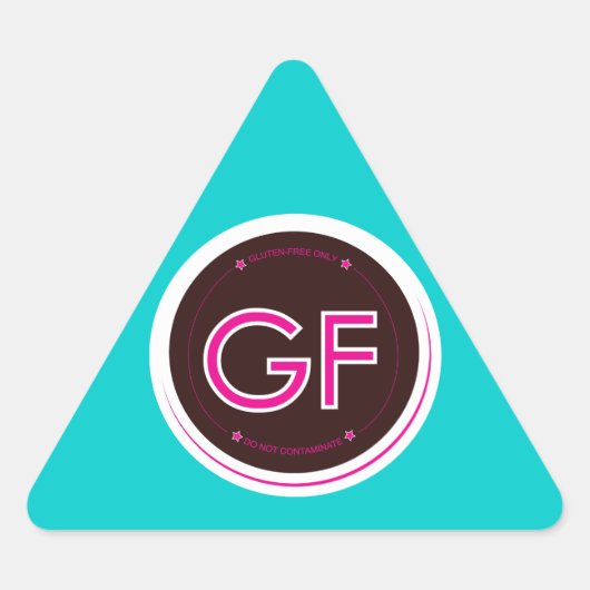 グルテンフリーラベル 三角形シール (正面)