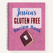 グルテンフリーレシピアイディアコエリアック食品プランナー ノートブック (正面)