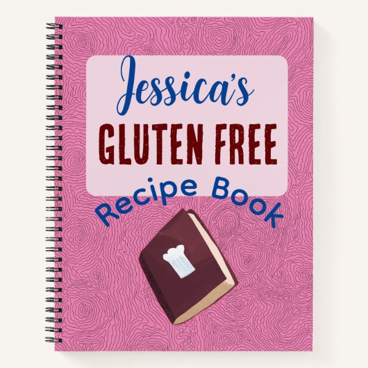 グルテンフリーレシピアイディアコエリアック食品プランナー ノートブック (正面)