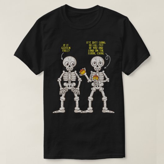 グルテンフリー幸せセリアック病認識度G Tシャツ (デザイン正面)