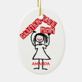 グルテンフリー母のクリスマス セラミックオーナメント (裏面)