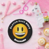 グルテンフリー笑顔の絵文字顔 ペーパープレート (パーティー)
