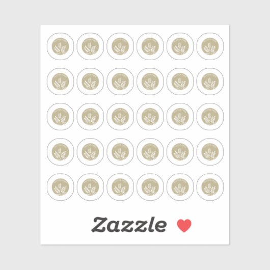 グルテンフリー結婚の座席表の食事の選択 シール (シート)