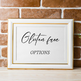 グルテンフリー結婚印刷可能な食品サイン ポスター