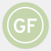 グルテンフリー食品のブランドロゴ(天然素材) ラウンドシール (正面)