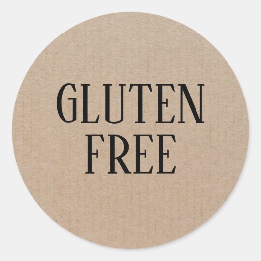 グルテンフリー アレルギー対応 安全な料理 ラウンドシール (正面)