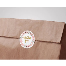 グルテンフリー 花柄 ステッカー