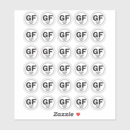 グルテンフリーGF記号（小） シール (シート)