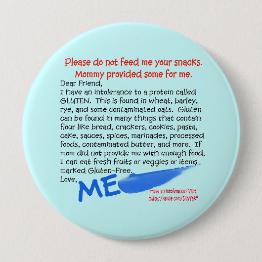 グルテンボタン無し 缶バッジ (正面)