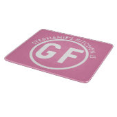 グルテン自由なGFの円のピンクのまな板 カッティングボード (角)