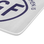 グルテン自由なGFの円の濃紺のまな板 カッティングボード (角)