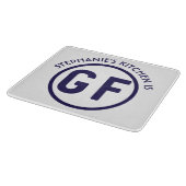 グルテン自由なGFの円の濃紺のまな板 カッティングボード (角)