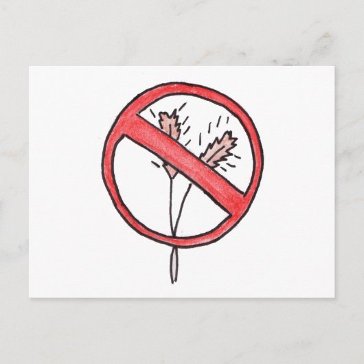 グルテン/小麦フリー禁止！ ポストカード (正面)