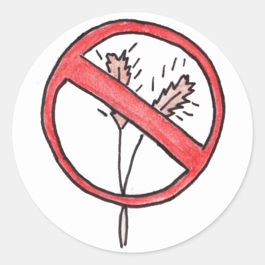 グルテン/小麦フリー禁止! ラウンドシール (正面)