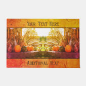 グルドとカボチャの農場のスタンドパーソナライズされた ドアマット (正面)