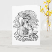 グルドとマッシュルームが自分で色を付空白のける カード (黄色い花)