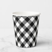 グルドブルーパンプキンプレイドサンクスギビング 紙コップ (裏面)