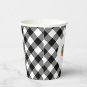 グルドブルーパンプキンプレイドサンクスギビング 紙コップ (右)