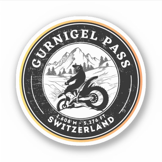 グルニゲル峠 スイスアルプス バイクツアー シール (正面)