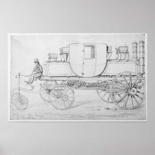 グルニー蒸気機関車， 1827 ポスター (正面)