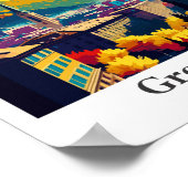 グルノーブルフランスヴィンテージトラベルポートレート ポスター (角)