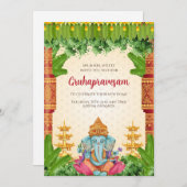 グルハプラベサム招待状グリハプラヴェシュ招待 招待状 (正面/裏面)