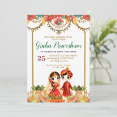 グルハプラヴェシュインディアンバストゥプジャハウスワーニング 招待状 (スタンド正面)