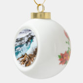 グルフォスアイスランドの滝（冬） セラミックボールオーナメント (右)