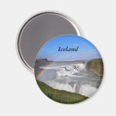 グルフォス秋，アイスランド マグネット (正面/裏面)