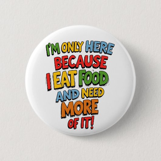 グルメおもしろいギフト,スーパーマーケットショッピング,ユーモア 缶バッジ (正面)