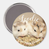 グルメかわいいロボペアハムスター マグネット (正面/裏面)