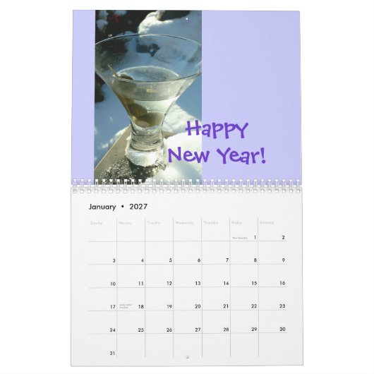 グルメのカレンダー カレンダー (1月 2027)