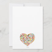 グルメのハートの台所茶ブライダルシャワーのパーティー 招待状 (裏面)