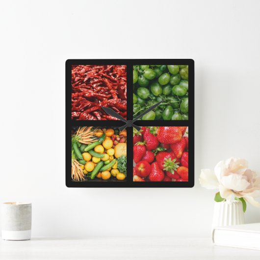 グルメの柱時計3 スクエア壁時計 (ホーム)