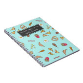 グルメの水彩画のイラストレーションピザはベーコンを揚げます ノートブック (右側)