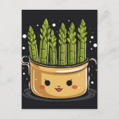 グルメアスパラガスかわいい ポストカード (正面)