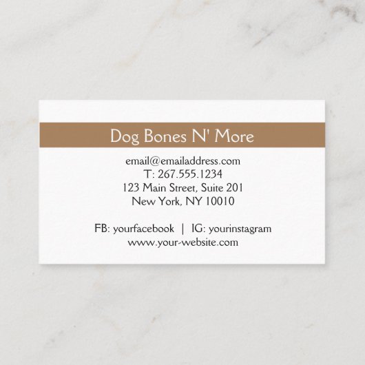 グルメカスタムドッグトリートベーカリー名刺 名刺 (裏面)