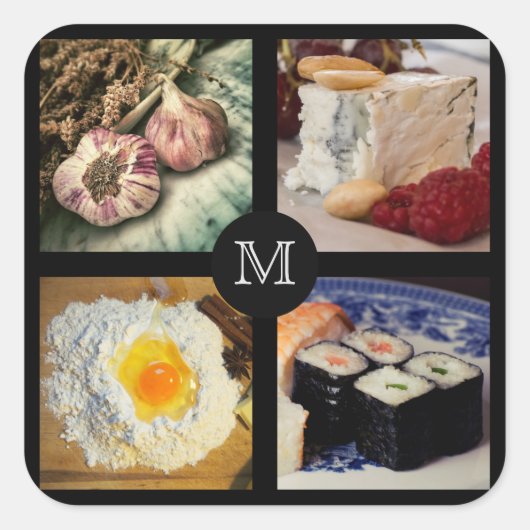 グルメカスタムモノグラムシール5 スクエアシール (正面)