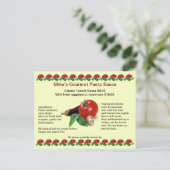 グルメクラシックパスタソース葉書 ポストカード (スタンド正面)