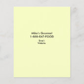 グルメクラシックパスタソース4.5インチx 5.6インチフライヤー チラシ (裏面)