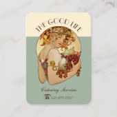 グルメケータリングアールヌーボーCC0586ミュシャフルーツ 名刺 (正面)