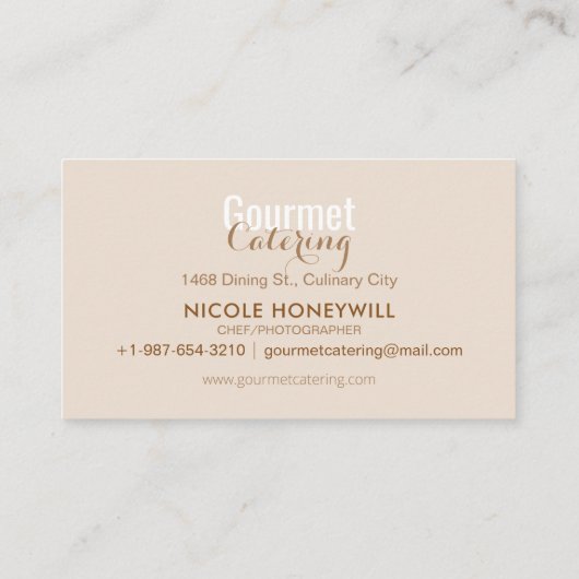 グルメケータリング名刺 名刺 (裏面)