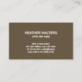 グルメコーヒーカップ | コーヒービーンズ 名刺 (裏面)