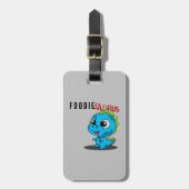 グルメサウラス – 可愛い恐竜 ラゲッジタグ (正面縦)
