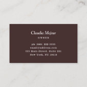 グルメチョコレートベーカーCocoa Bean名刺 名刺 (裏面)