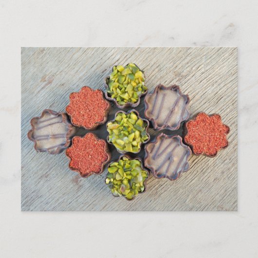 グルメチョコレート食品写真はがき ポストカード (正面)