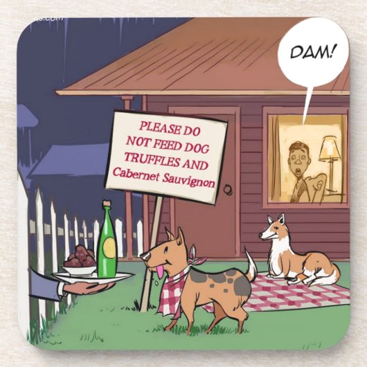 グルメドッグおもしろい コースター (正面)