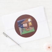 グルメドッグおもしろい ラウンドシール (封筒)