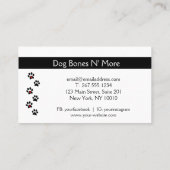 グルメドッグトリパーソナライズされたーツベーカリービジネス 名刺 (裏面)
